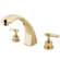Elements of Design Double Handle Deck Mount Roman Tub Faucet Trim Milano Lever Handle