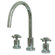 Elements of Design Double Handle Widespread Kitchen Faucet with Cross Handle
