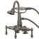 Elements of Design Vintage Three Handle Wall Mount Clawfoot Tub Faucet with Handshower