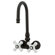 Elements of Design Hot Springs Double Handle Wall Mount Clawfoot Tub Faucet Trim Porcelain Cross Handle
