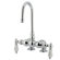 Elements of Design Hot Springs Double Handle Deck Mount Clawfoot Tub Faucet Trim Porcelain Lever Handle