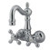 Elements of Design Hot Springs Double Handle Deck Mount Clawfoot Tub Faucet Trim Metal Cross Handle