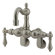 Elements of Design Hot Springs Double Handle Wall Mount Clawfoot Tub Faucet Trim Metal Lever Handle