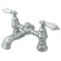 Elements of Design Hot Springs Double Handle Deck Mount Clawfoot Tub Faucet Trim Porcelain Lever Handle
