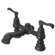 Elements of Design Hot Springs Double Handle Deck Mount Clawfoot Tub Faucet Trim Versailles Lever Handle