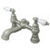 Elements of Design Hot Springs Double Handle Deck Mount Clawfoot Tub Faucet Trim Porcelain Lever Handle