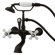 Elements of Design Hot Springs Wall Mount Clawfoot Tub Faucet with Handshower
