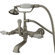 Elements of Design Hot Springs Double Handle Wall Mount Clawfoot Tub Faucet with Handshower