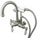 Elements of Design Hot Springs Double Handle Wall Mount Clawfoot Tub Faucet Trim Porcelain Lever Handle
