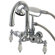 Elements of Design Hot Springs Double Handle Wall Mount Clawfoot Tub Faucet Trim Porcelain Lever Handle