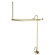Elements of Design Vintage Shower and Tub Faucet with Porcelain Lever Handles