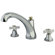 Elements of Design Metropolitan Double Handle Deck Mount Roman Tub Faucet Trim Porcelain Cross Handle