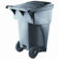 Rubbermaid Brute Rollout Waste Container, Square, Polyethylene, 95gal, Gray                                                             