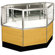 Sturdy Store Displays Streamline 38" x 34" Half Vision Inside Corner Showcase with Mirror Back