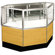 Sturdy Store Displays Streamline 38" x 42" Half Vision Inside Corner Showcase with Panel Back