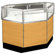 Sturdy Store Displays Streamline 38" x 51" Jewelry Vision Inside Corner Showcase with Panel Back