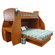 Berg Furniture Sierra Twin over Full L-Shaped Bunk Bed with Desk and Storage