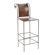 William Sheppee 30" Pub Leather and Iron Barstool