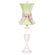 Jubilee Collection Curvy Candle Table Lamp in Pink and White