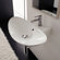 Scarabeo by Nameeks Zefiro 90/R Wall Mounted or Above Counter Bathroom Sink in White
