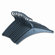 Quartet&reg; Heavy-Duty One-Piece Molded Plastic Hangers, 16-3/4", Black, 12 per Pack                                                     