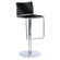 Chintaly Imports Adjustable Height Swivel Stool in Black Rgn. Leather