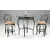 Chintaly Imports Round Wrought Iron Counter Table in Dark Champagne