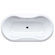 Kaldewei Mega Duo 17.72" x 70.87" Oval Bath Tub in White