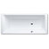 Kaldewei 63 X 27.5" Puro Three Wall Tub with Reversible Drain, Feet Included