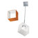 Zaneen Lighting Domino Pendant in Orange Glass Shade