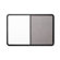 Iceberg Enterprises Combo Dry Erase/Fabric Tack Board, 66 x 42, White/Gray, Black Frame