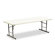 Iceberg Enterprises Adjustable-Height Folding Table, 96w x 30d x 25 - 29h, Platinum                                                              