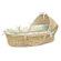 Badger Basket Hooded Moses Basket with Gingham Bedding