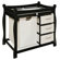 Badger Basket Sleigh Style Baby Change Table with 3 Baskets and Hamper