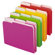 Smead Manufacturing Company File Folder, Letter, 1/3 Tab, Neon Colors