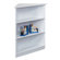 Gift Mark 36" H Corner Three Tier Bookcase with Top Shelf in White