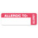 Tabbies Medical Labels for Allergy Warnings, 3 x 1, White, 175/Roll