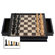 Wood Expressions Stained Chess Set with Drawers in Black