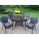 Oakland Living Elite Resin Wicker 5 Piece Dining Set with Cushions