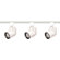 Nuvo Lighting Three Light Line Voltage Round Back Track Light Kit in White