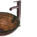 Vigo Copper Mosaic Glass Vessel Sink with Faucet in Oil Rubbed Bronze