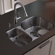 Vigo Double Bowl Stainless Steel Undermount Kitchen Sink Set