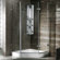 Vigo Neo-Angle Door Frameless Shower Enclosure with Base & Knob Handles