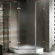 Vigo Neo-Angle Door Frameless Shower Enclosure with Base & Knob Handles