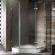 Vigo Neo-Angle Door Frameless Shower Enclosure with Base & Knob Handles