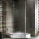 Vigo Neo-Angle Door Frameless Shower Enclosure with Base & Knob Handles