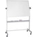 CommClad 48" x 60" Thermal-Fused Melamine Deluxe Reversible Whiteboard in Aluminum