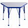ECR4kids 20" x 33" Trapezoid Learning Table in Gray