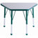 ECR4kids 20" x 33" Trapezoid Learning Table in Gray