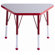 ECR4kids 20" x 33" Trapezoid Learning Table in Gray